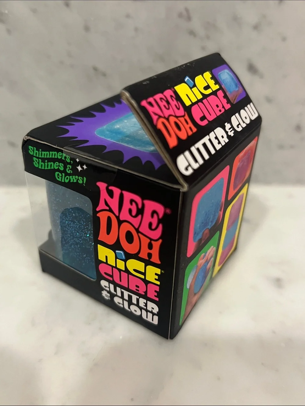 NeeDoh Nice Cube Glitter & Glow